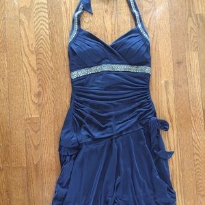 TRIXXI elegant navy prom dress L